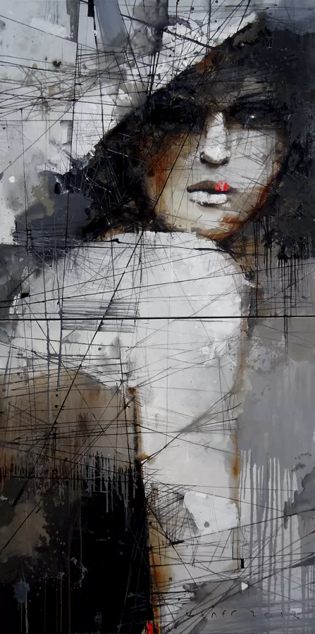 Hi-Tech Girl /100X100X100X100/Canvas, oil, acryle. 2012